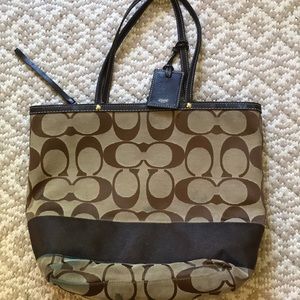 Coach Reversible Signature Tote in Brown